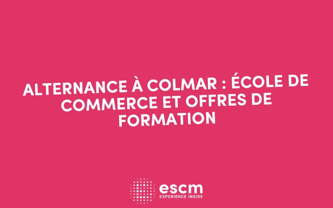 Alternance à Colmar : votre formation en école de commerce garantie